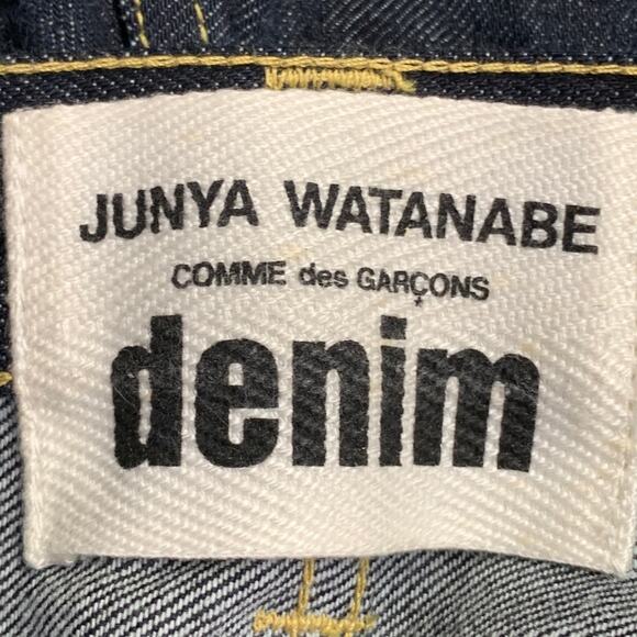 JUNYA WATANABE  S Indigo Multi Color Patchwork Cotton Straight Distressed Jeans - Picture 6 of 8